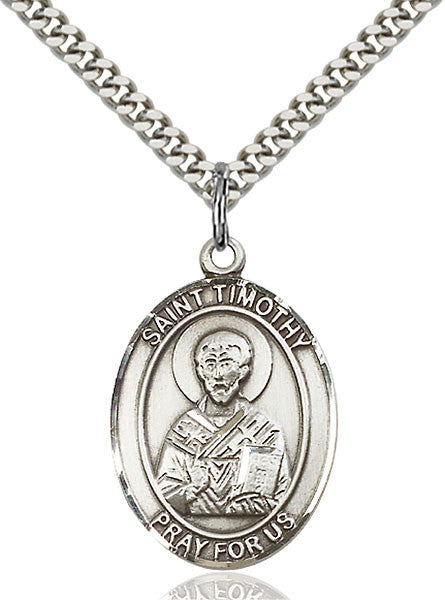 Sterling Silver St. Timothy Pendant