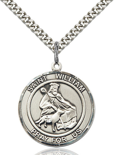 Sterling Silver St. William of Rochester Pendant