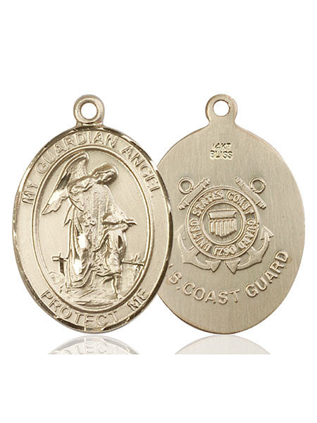 14kt Gold Guardian Angel Medal