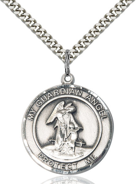 Sterling Silver Guardian Angel Pendant