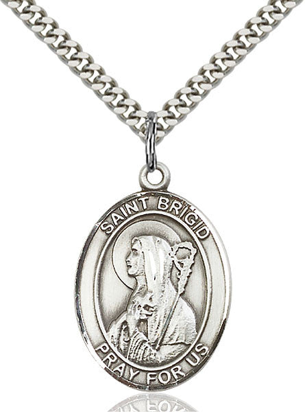 Sterling Silver St. Brigid of Ireland Pendant