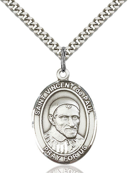 Sterling Silver St. Vincent de Paul Pendant