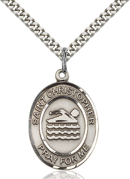 Sterling Silver St. Christopher Pendant