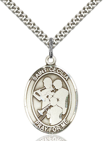 Sterling Silver St. Cecilia / Marching Band Pendan