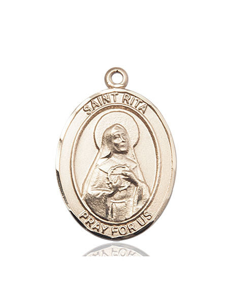 14kt Gold St. Rita / Baseball Medal