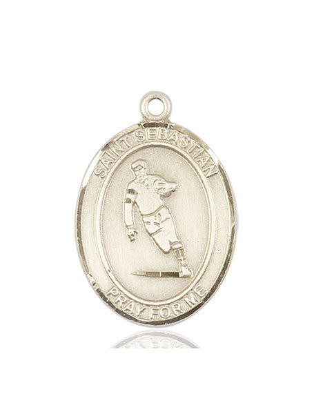 14kt Gold St. Sebastian / Rugby Medal