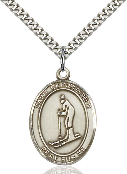 Sterling Silver St. Christopher Pendant