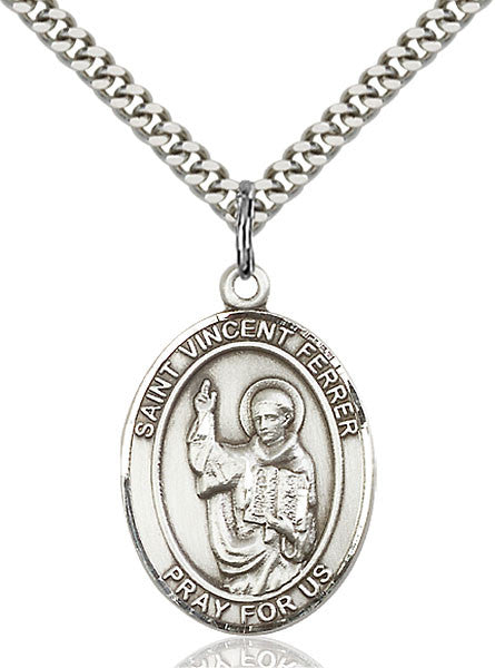 Sterling Silver St. Vincent Ferrer Pendant