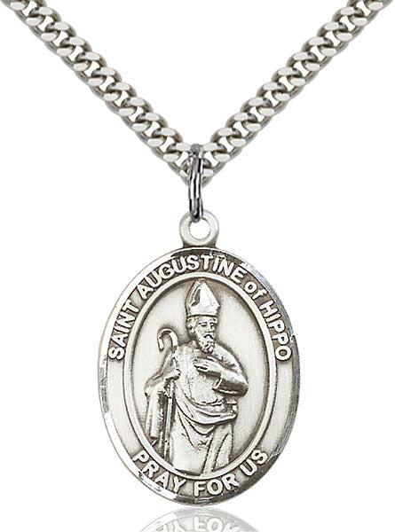 Sterling Silver St. Augustine of Hippo Pendant