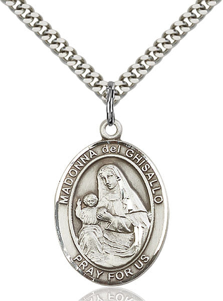 Sterling Silver St. Madonna Del Ghisallo Pendant