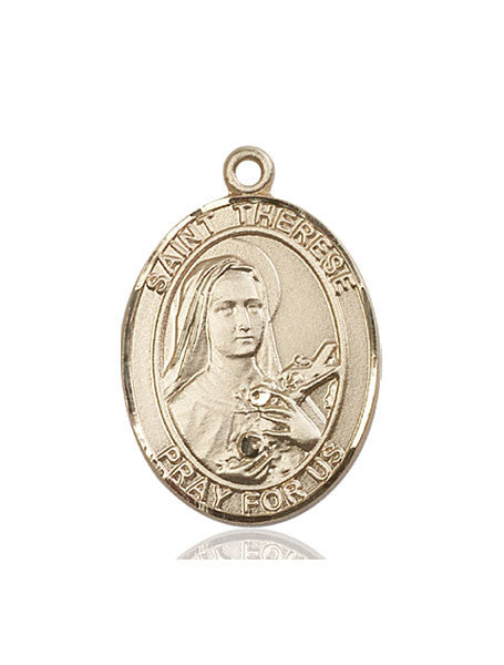 14kt Gold St. Therese of Lisieux Medal