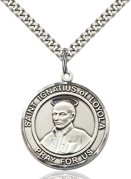 Sterling Silver St. Ignatius of Loyola Pendant