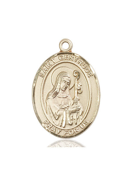 14kt Gold St. Gertrude of Nivelles Medal