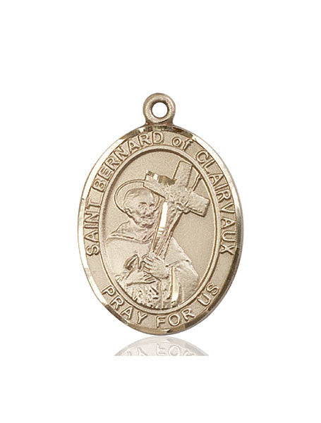 14kt Gold St. Bernard of Clairvaux Medal