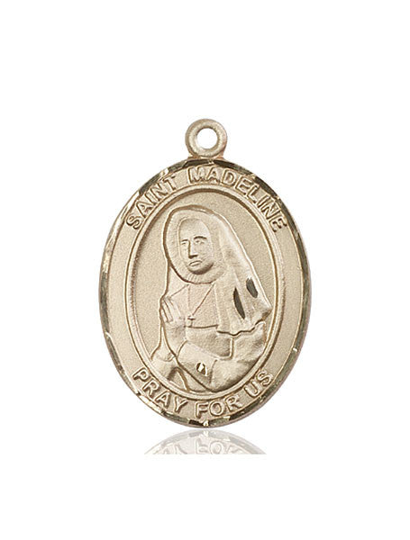 Medalla de Santa Madeline Sophie Barat en oro de 14 kt