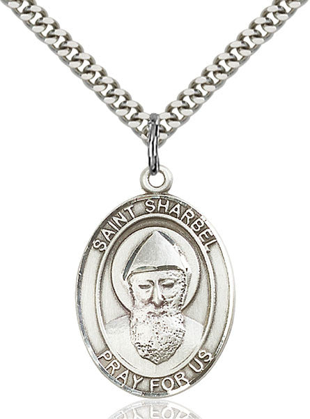 Sterling Silver St. Sharbel Pendant