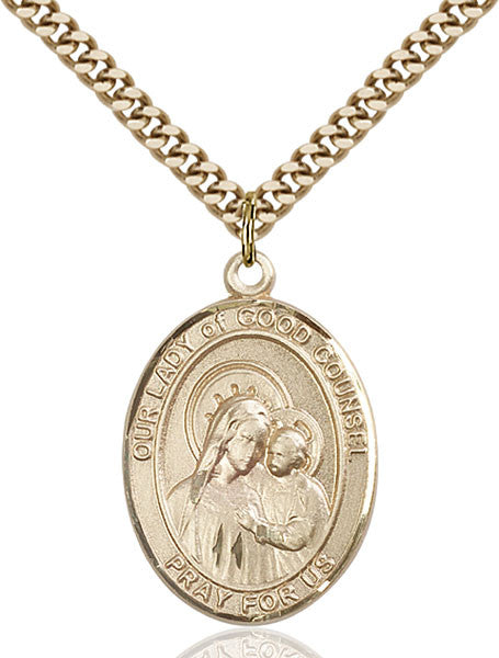 Gold Filled O/L of Good Counsel Pendant