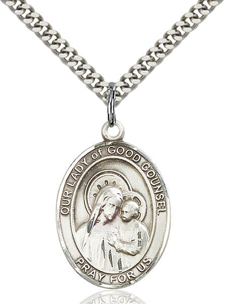 Sterling Silver O/L of Good Counsel Pendant