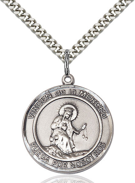 Sterling Silver Virgen de la Merce Pendant