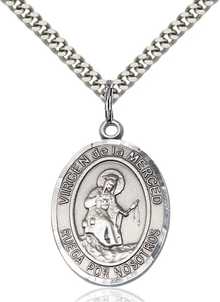 Sterling Silver Virgen de la Merced Pendant