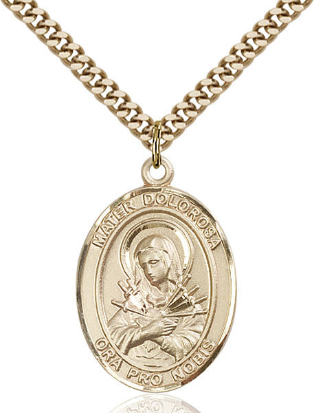 Gold Filled Mater Dolorosa Pendant