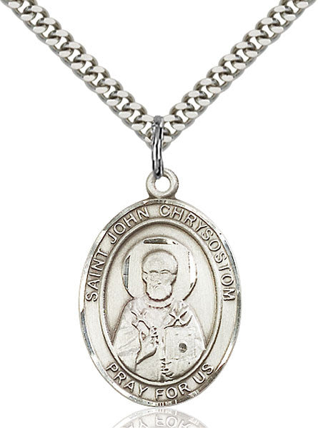 Sterling Silver St. John Chrysostom Pendant