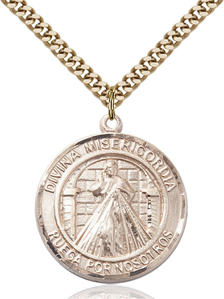 Colgante Divina Misericordia Gold Filled