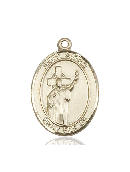 14kt Gold St. Aidan Of Lindesfarne Medal