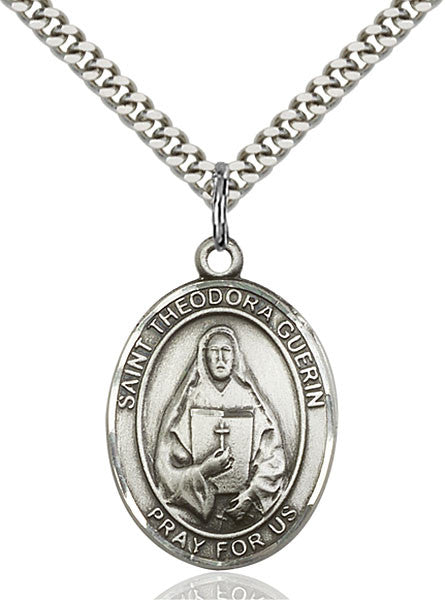 Sterling Silver St. Theodore Guerin Pendant