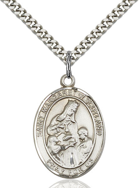 Sterling Silver St. Margaret of Scotland Pendant