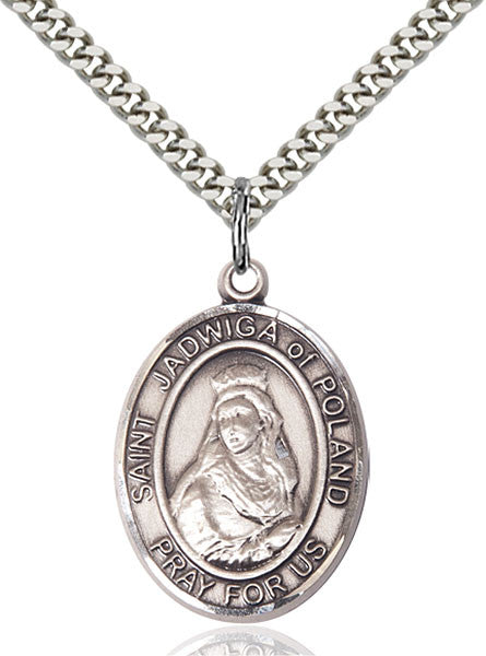 Sterling Silver St. Jadwiga of Poland Pendant