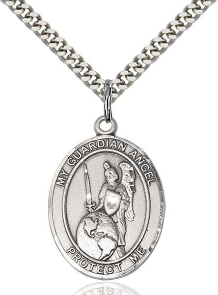 Sterling Silver Guardian Angel of the World Pendant