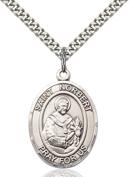 Sterling Silver St. Norbert of Xanten Pendant