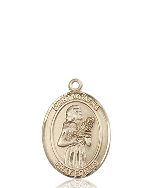 14kt Gold St. Agatha Medal