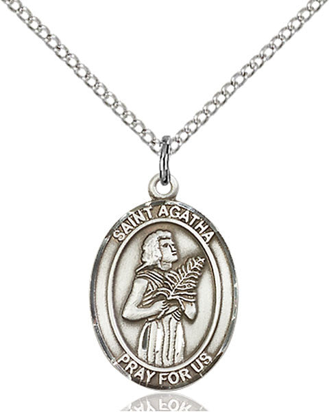 Sterling Silver St. Agatha Pendant