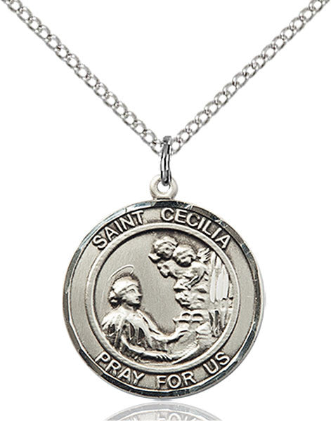 Sterling Silver St. Cecilia Pendant