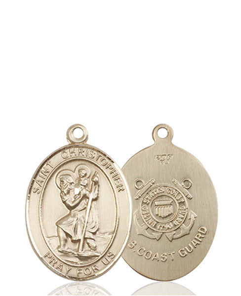 14kt Gold St. Christopher / Coast Guard Medal