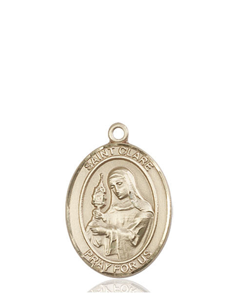 14kt Gold St. Clare of Assisi Medal