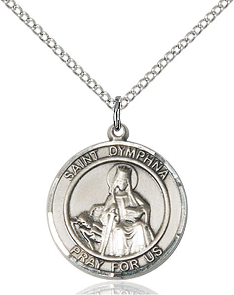 Sterling Silver St. Dymphna Pendant