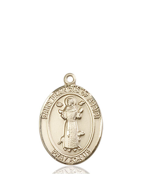 14kt Gold St. Francis of Assisi Medal