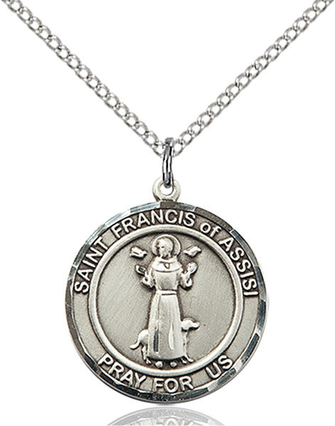 Sterling Silver St. Francis of Assisi Pendant