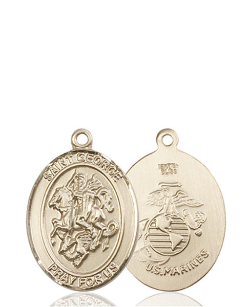 14kt Gold St. George / Marines Medal