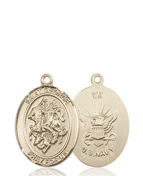 14kt Gold St. George / Navy Medal