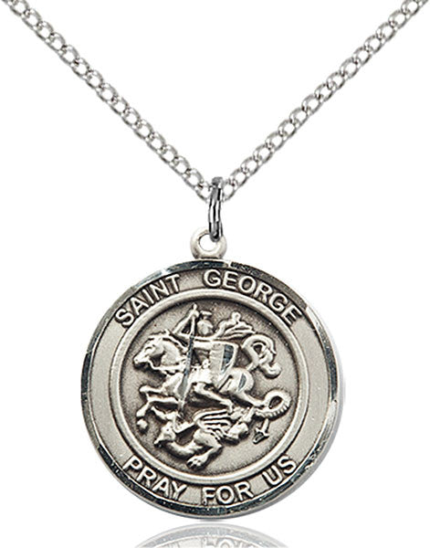 Sterling Silver St. George Pendant