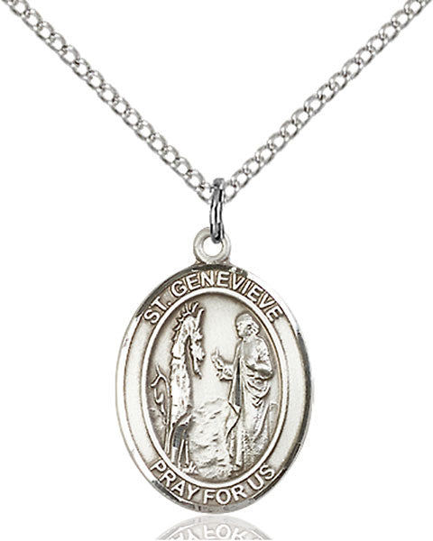 Sterling Silver St. Genevieve Pendant