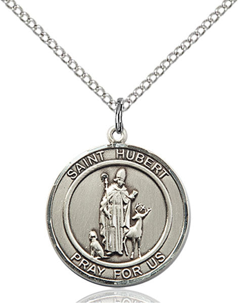 Sterling Silver St. Hubert of Liege Pendant