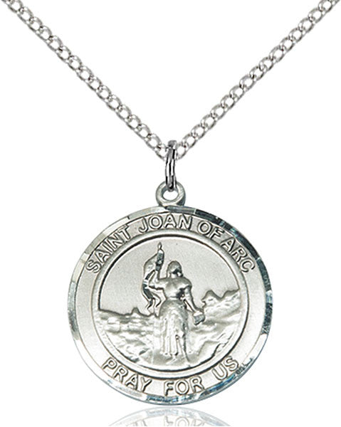 Sterling Silver St. Joan of Arc Pendant