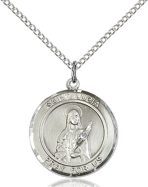 Sterling Silver St. Lucia of Syracuse Pendant