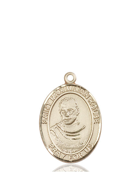 Medalla de San Maximiliano Kolbe de oro de 14 kt