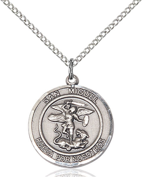 Sterling Silver San Miguel Arcangel Pendant